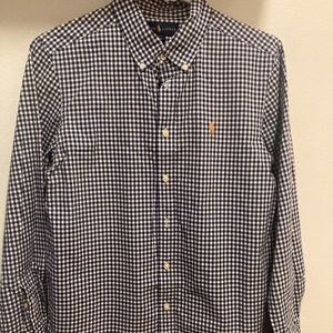 RALPH LAUREN | Blue checkered, button down